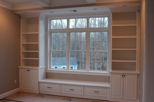 Image of Built in Bench & Bookcases