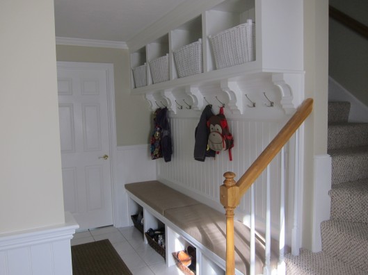 Image of Bench Seat & Cubbies with Corbels